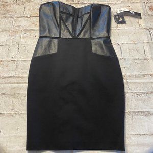 Aidan Mattox Mini Corset Black Dress